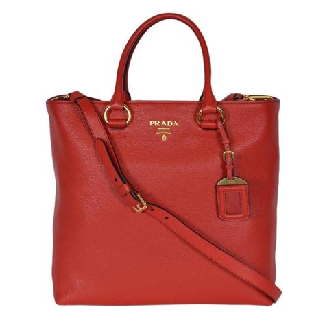 prada vitello phenix tote gold red|Prada Vitello Phenix Red Leather Shopping Tote 1bg865.